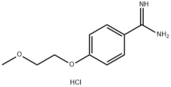 4-(2-methoxyethoxy)benzene-1-carboximidamide hydrochloride Struktur