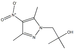 1-(3,5-dimethyl-4-nitro-1H-pyrazol-1-yl)-2-methylpropan-2-ol Struktur