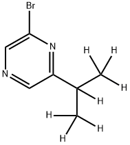 2-Bromo-6-(iso-propyl-d7)-pyrazine Struktur