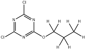 4,6-Dichloro-2-(n-propoxy-d7)-triazine Struktur