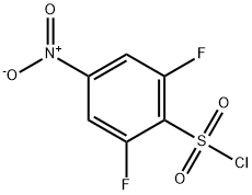 2,6-difluoro-4-nitrobenzene-1-sulfonyl chloride Struktur