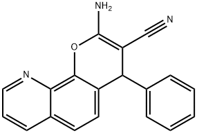 2-Amino-4-phenyl-4H-pyrano[3,2-h]quinoline-3-carbonitrile Struktur