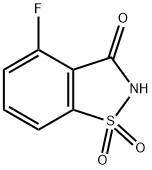 4-fluoro-2,3-dihydro-1,2-benzothiazole-1,1,3-trione Struktur