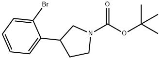 tert-butyl 3-(2-bromophenyl)pyrrolidine-1-carboxylate Struktur