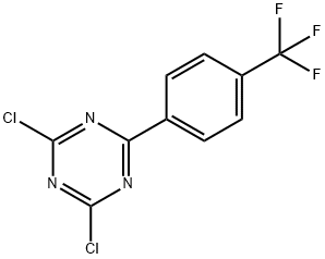 2,4-Dichloro-6-(4-trifluoromethylphenyl)-1,3,5-triazine Struktur