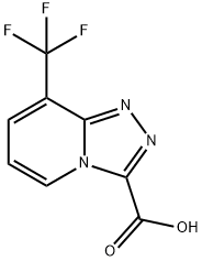 8-(trifluoromethyl)-[1,2,4]triazolo[4,3-a]pyridine-3-carboxylic acid Struktur