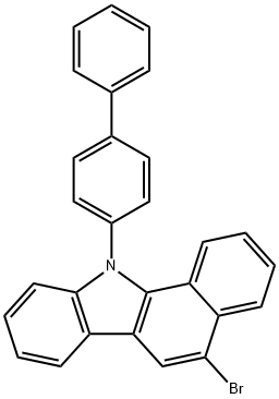 11-([1,1'-biphenyl]-4-yl)-5-bromo-11H-benzo[a]carbazole Struktur