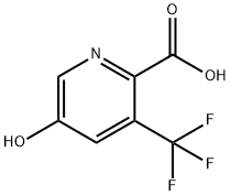 3-trifluoromethyl-5-hydroxypyridine-2-carboxylic acid Struktur