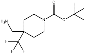 4-(氨基甲基)-4-(三氟甲基)哌啶-1-羧酸叔丁酯, 1211578-36-7, 結構式