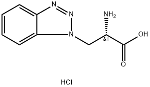 (2S)-2-AMINO-3-(1H-1,2,3-BENZOTRIAZOL-1-YL)PROPANOIC ACID HYDROCHLORIDE Struktur