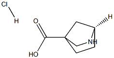 (1R)-2-azabicyclo[2.2.1]heptane-4-carboxylic acid hydrochloride Struktur