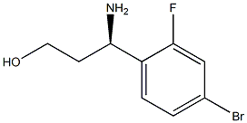 (3R)-3-AMINO-3-(4-BROMO-2-FLUOROPHENYL)PROPAN-1-OL Struktur