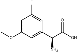 (S)-2-amino-2-(3-fluoro-5-methoxyphenyl)acetic acid Struktur