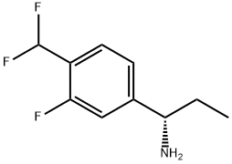 (1S)-1-[4-(DIFLUOROMETHYL)-3-FLUOROPHENYL]PROPYLAMINE Struktur