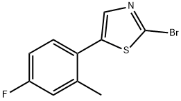 2-Bromo-5-(2-methyl-4-fluorophenyl)thiazole Struktur