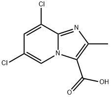 6,8-dichloro-2-methylimidazo[1,2-a]pyridine-3-carboxylic acid Struktur