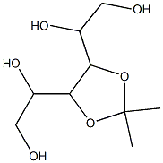 1-[5-(1,2-Dihydroxy-ethyl)-2,2-dimethyl-[1,3]dioxolan-4-yl]-ethane-1,2-diol Struktur