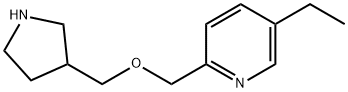 5-Ethyl-2-(pyrrolidin-3-ylmethoxymethyl)-pyridine Struktur