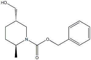 benzyl (2S,5S)-5-(hydroxymethyl)-2-methyl-piperidine-1-carboxylate Struktur