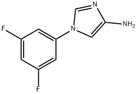 4-Amino-1-(3,5-difluorophenyl)imidazole Struktur