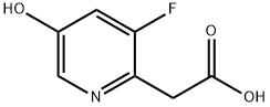 2-Pyridineacetic acid, 3-fluoro-5-hydroxy- Struktur