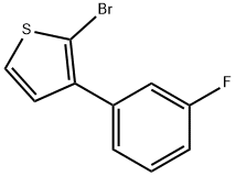 2-Bromo-3-(3-fluorophenyl)thiophene Struktur