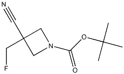 tert-butyl 3-cyano-3-(fluoromethyl)azetidine-1-carboxylate Struktur