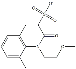 2-[N-(2-methoxyethyl)-2,6-dimethylanilino]-2-oxoethanesulfonate Struktur