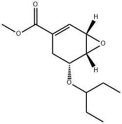 (1S,5R,6S)-methyl 5-(pentan-3-yloxy)-7-oxabicyclo[4.1.0]hept-3-ene-3-carboxylate Struktur