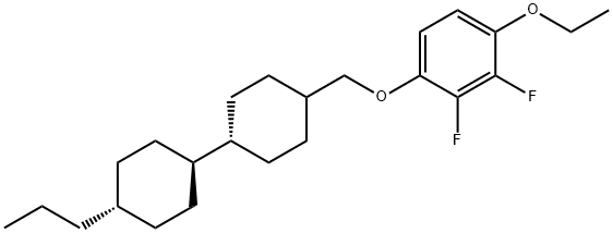 1-Ethoxy-2,3-difluoro-4-[[(trans,trans)-4'-propyl[1,1'-bicyclohexyl]-4-yl]methoxy]benzene Struktur