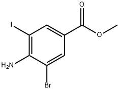 methyl 4-amino-3-bromo-5-iodobenzoate Struktur