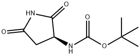 tert-butyl N-[(3S)-2,5-dioxopyrrolidin-3-yl]carbamate Struktur