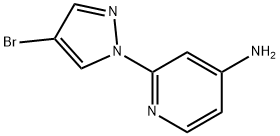 4-Bromo-1-(4-amino-2-pyridyl)pyrazole Structure