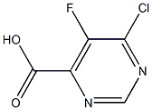 6-chloro-5-fluoropyrimidine-4-carboxylic acid Struktur