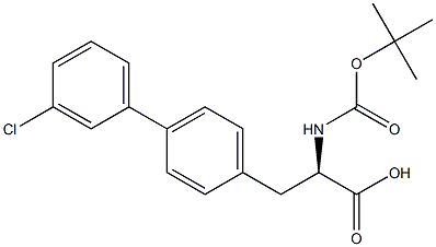 N-Boc-4-(3-chlorophenyl)-D-phenylalanine Struktur