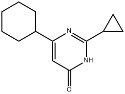 2-cyclopropyl-6-cyclohexyl-4-hydroxypyrimidine Struktur