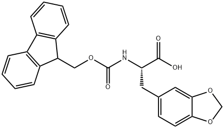 Fmoc-(S)-2-amino-3-(benzo[d][1,3]dioxol-5-yl)propanoicacid Struktur