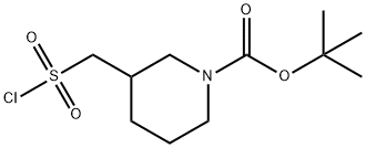 tert-butyl 3-((chlorosulfonyl)methyl)piperidine-1-carboxylate Struktur