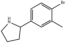 2-(4-bromo-3-methylphenyl)pyrrolidine Struktur