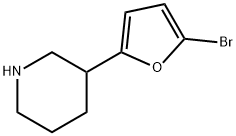 3-(5-BROMOFURAN-2-YL)PIPERIDINE Struktur