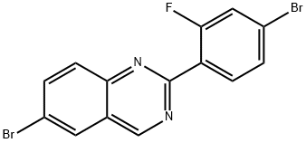 6-Bromo-2-(4-bromo-2-fluorophenyl)quinazoline Struktur