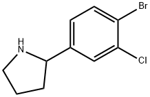 2-(4-bromo-3-chlorophenyl)pyrrolidine Struktur