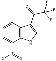 2,2,2-Trifluoro-1-(7-nitro-3-indolyl)ethanone Struktur