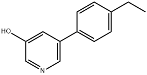 3-Hydroxy-5-(4-ethylphenyl)pyridine Struktur