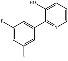 3-Hydroxy-2-(3,5-difluorophenyl)pyridine Struktur