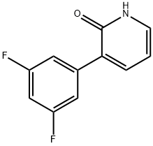 2-Hydroxy-3-(3,5-difluorophenyl)pyridine Struktur