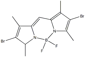 4,4-difluoro-2,6-dibromo-1,3,5,7-tetramethyl-4-bora-3a,4a-diaza-s-indacene Struktur