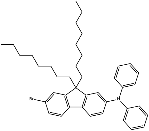 7-bromo-9,9-dioctyl-N,N-diphenyl-9H-fluoren-2-amine Struktur