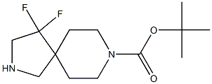 tert-butyl 4,4-difluoro-2,8-diazaspiro[4.5]decane-8-carboxylate Struktur