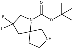 tert-butyl 3,3-difluoro-1,7-diazaspiro[4.4]nonane-1-carboxylate Struktur